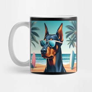 Funny Doberman with Sunglasses Mug